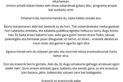 Aurkezle eta bakarrizketari oñatiar baten erasoak salatu dituzte hainbat neska gaztek sare sozialetan