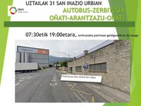 Oñati eta Arantzazu arteko autobus zerbitzua indartu egingo da uztailaren 31n